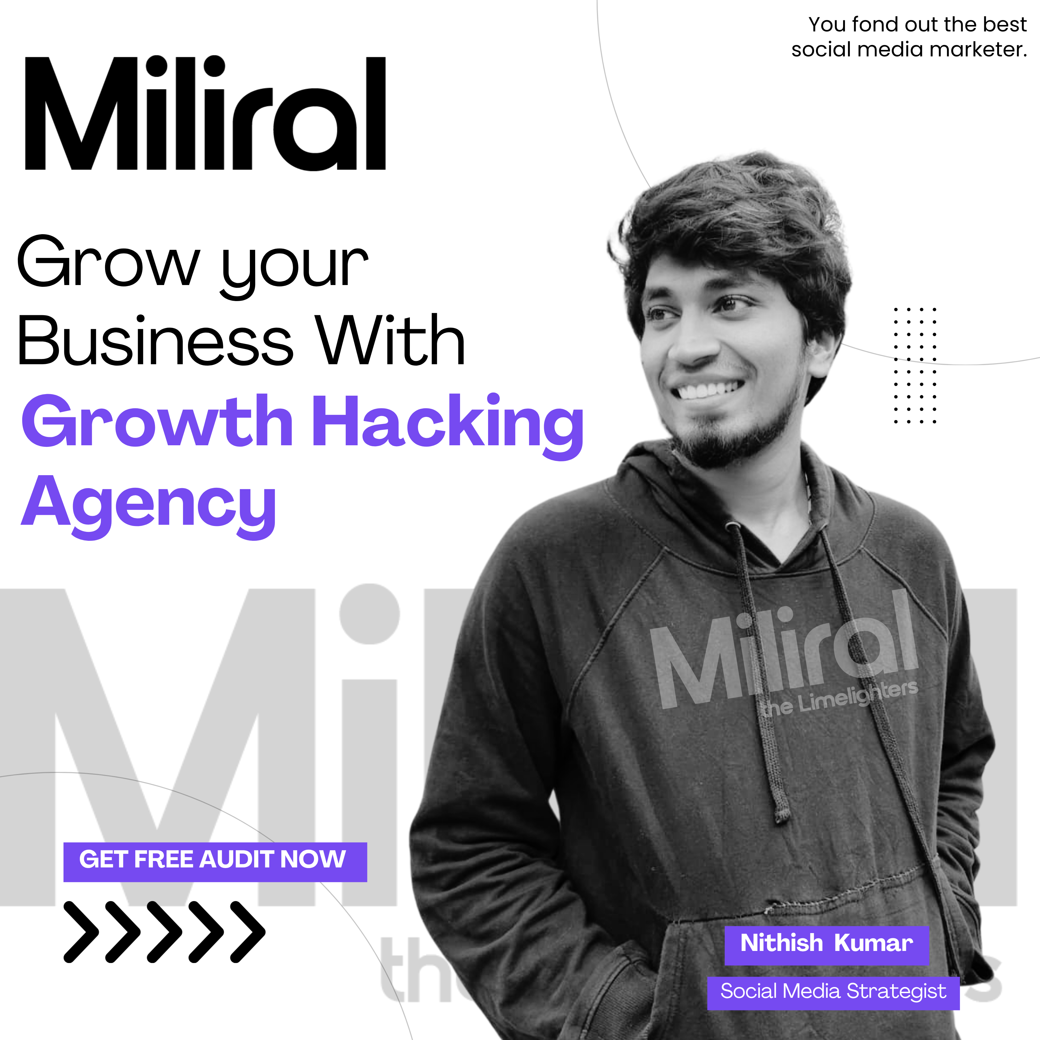 Miliral growth hacking — social media strategist and free brand audit